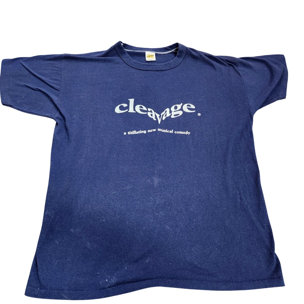 Vintage 1982 Cleavage Broadway Musical T Shirt L Russell Athletic Rare